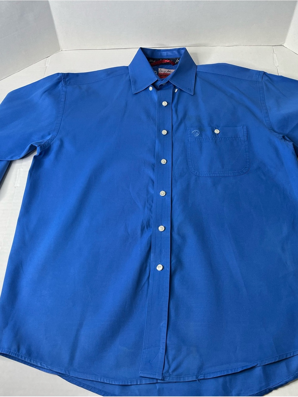 George Strait Wrangler Men's Royal Blue Casual Button-Down Shirt